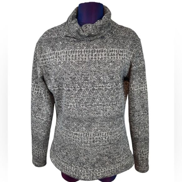 Columbia Gray Cowl Neck Sweater with Textured Pattern - Picture 1 of 5